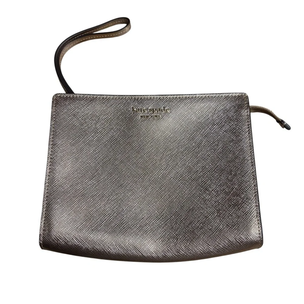 KATE SPADE Metallic Shimmering Pink Cosmetics Bag — SUPER CUTE!!! - Picture 2 of 7